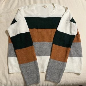 Boutique Color Block Sweater